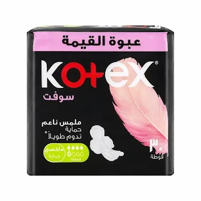كوتكس ماكسي حماية سوفت كبير بالاجنحة 6*30 حبة