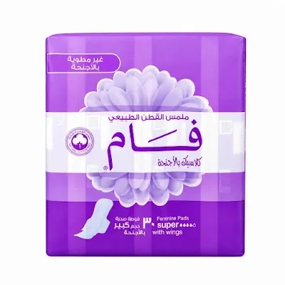 فام كلاسيك غير مطوية بالاجنحة كبير 6*30 حبة